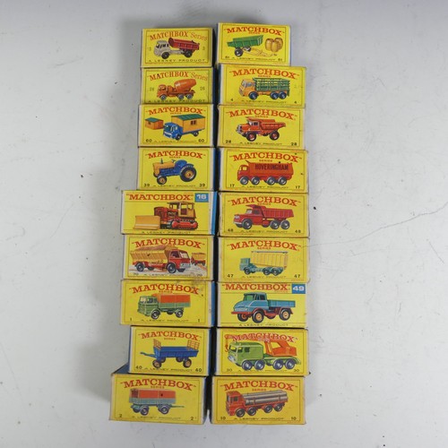 793 - Lesney Matchbox Series, eighteen boxed models: 1 Mercedes, 2 Trailer, 3 Bedford, 4 Stake, 10 Pipe, 1... 