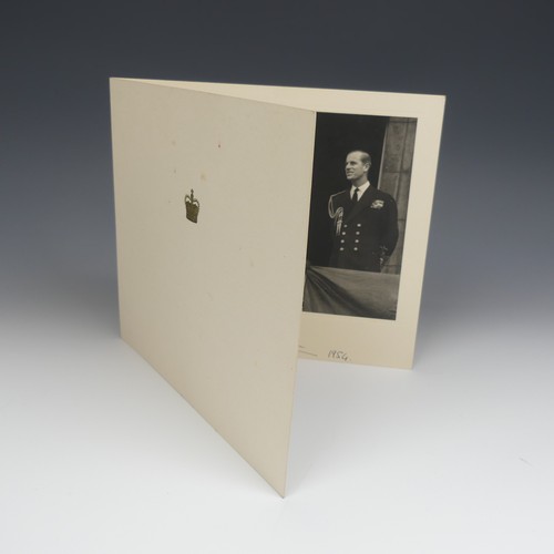 534 - H.M Queen Elizabeth II (1926-2022) signed 1954 Christmas Card, with black and white image of The Que... 