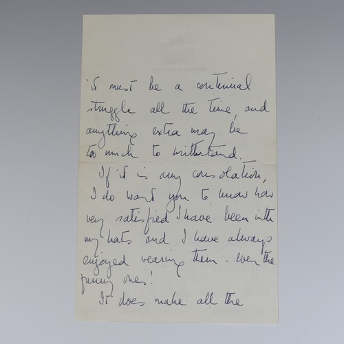 539 - H.M Queen Elizabeth II; A handwritten Letter dated 2nd May 1958, on Windsor Castle headed note paper... 