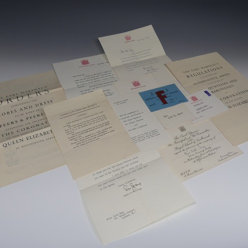 546 - A collection of Letters and Royal Ephemera relating to Kate Day, Milliner to Her Majesty in the 1950... 