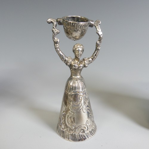 185 - A late 19thC Continental silver miniature Wager Cup, with London import marks for John George Smith,... 