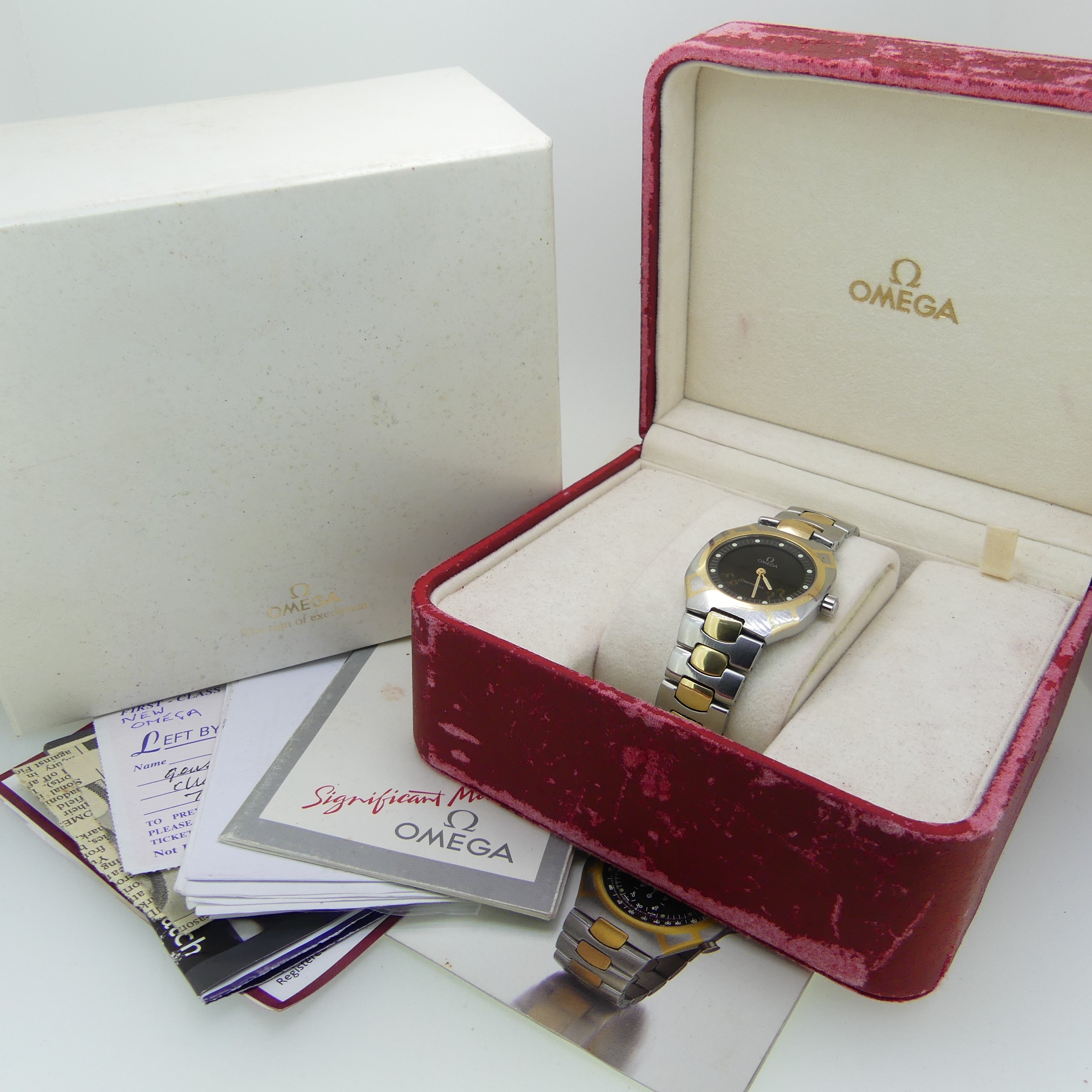An Omega Seamaster Polaris multifunction quartz Wristwatch