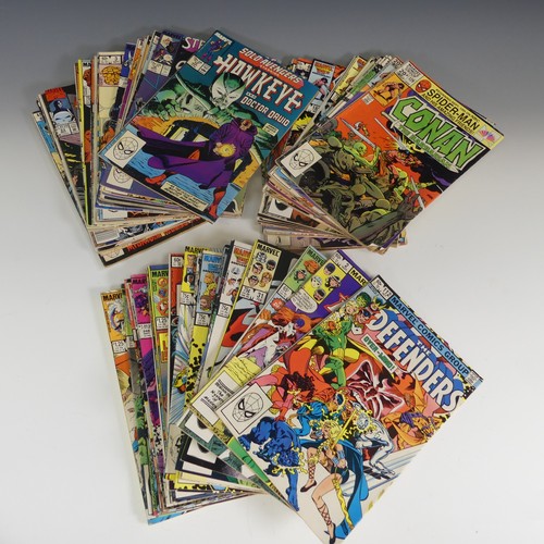 584 - Comics - A collection of mostly 80s copper age Marvel Comics, to include ; essentials series Silver ... 