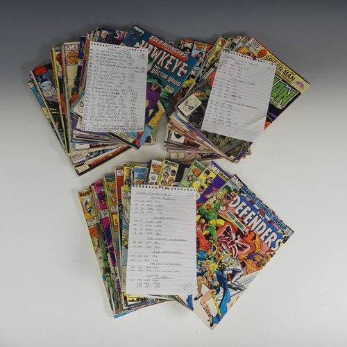 584 - Comics - A collection of mostly 80s copper age Marvel Comics, to include ; essentials series Silver ... 