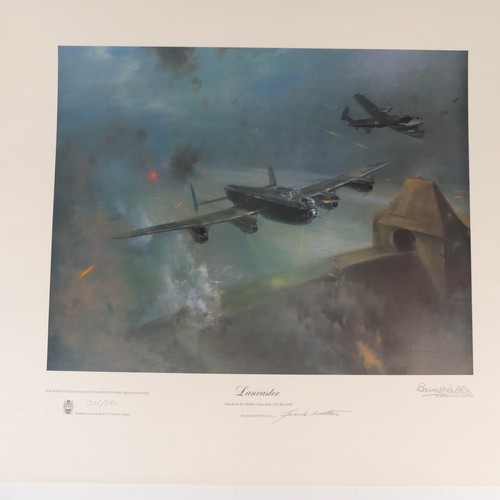 515 - Frank Wootton, A WWII limited edition colour print 'Lancaster', (attack on the Mohne Dam, 16th / 17t... 