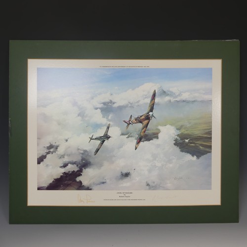 516 - Robert Taylor, A WWII coloured Print titled 'Spitfire', signed by Douglas Bader and Johnnie Johnson,... 