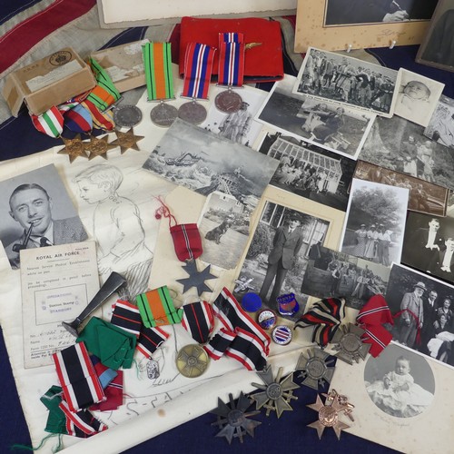 514 - A family group of WWII Medals and Memorabilia ; Stanley Whiteley was a performer for the Bentley Pla... 
