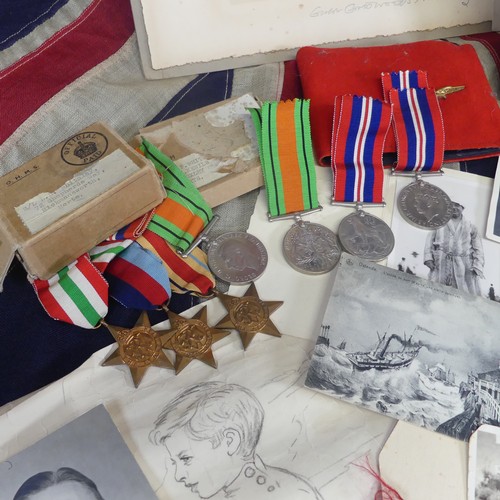 514 - A family group of WWII Medals and Memorabilia ; Stanley Whiteley was a performer for the Bentley Pla... 