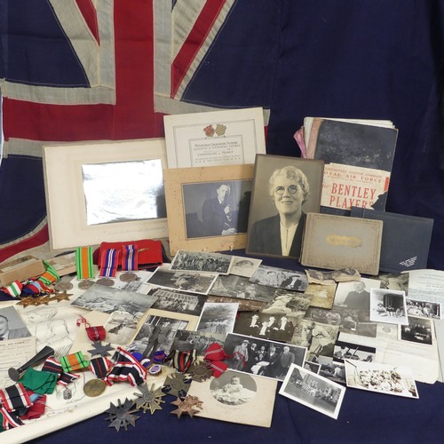 514 - A family group of WWII Medals and Memorabilia ; Stanley Whiteley was a performer for the Bentley Pla... 