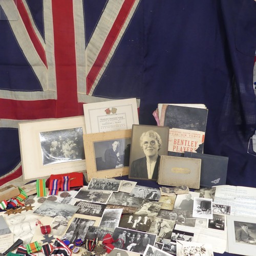 514 - A family group of WWII Medals and Memorabilia ; Stanley Whiteley was a performer for the Bentley Pla... 
