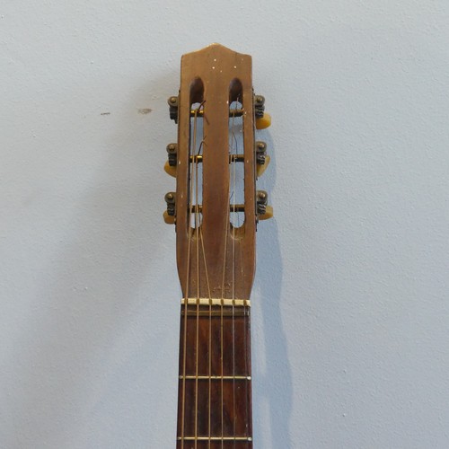 603 - A vintage 'Gypsy Jazz' style acoustic Guitar, six string, circa 1950's, bears Spanish label, overall... 