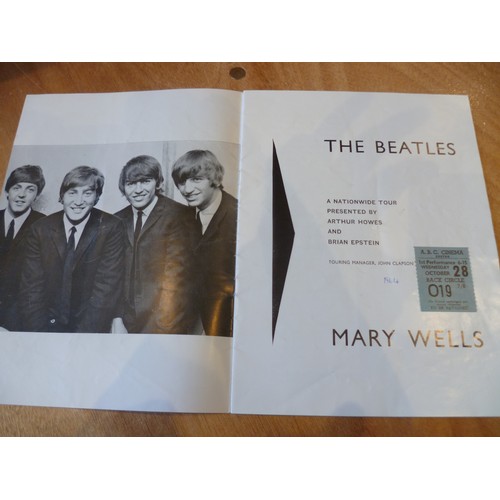 616 - 'The Beatles Show' Tour Programme, with ticket stub for the A.B.C Cinema Exeter, dated Thursday 14th... 