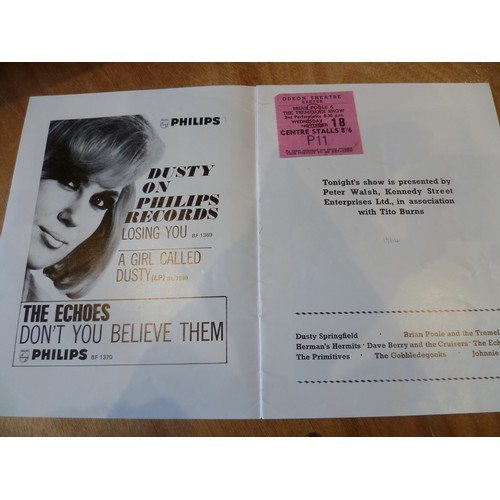 616 - 'The Beatles Show' Tour Programme, with ticket stub for the A.B.C Cinema Exeter, dated Thursday 14th... 