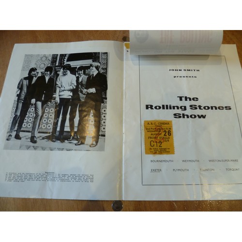 616 - 'The Beatles Show' Tour Programme, with ticket stub for the A.B.C Cinema Exeter, dated Thursday 14th... 