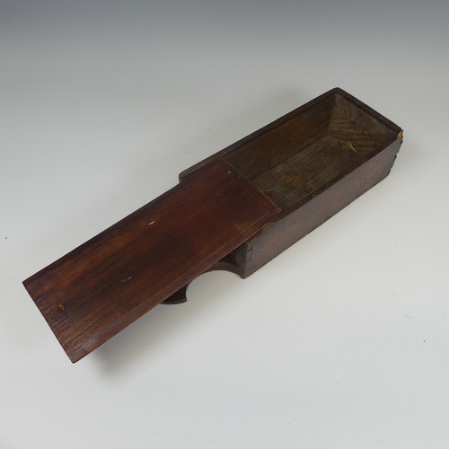 421 - A George III mahogany wall hanging candle Box, with heavily pierced scroll apron above tapering and ... 