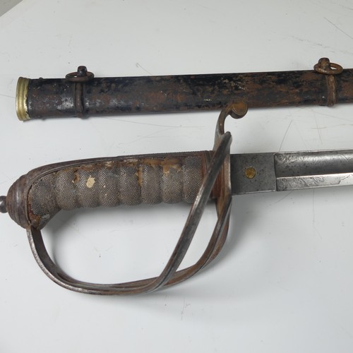 24 - A Victorian possibly 1821 pattern light cavalry officer's Sword, 33 inch blade with makers mark 'May... 