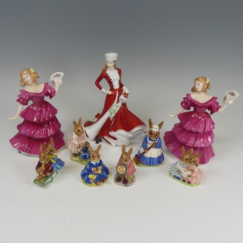 115 - A small quantity of Royal Doulton Bunnykins, comprising Billie and Buntie Bunnykins 'Sleigh Ride', D... 