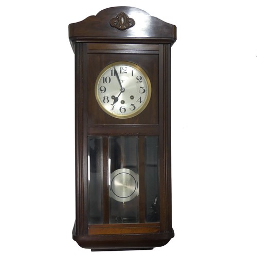 291 - Friedrich Mauthe Schwenningen (FMS) an early 20th century Vienna wall Clock, H 77 cm, An early 20th ... 