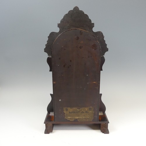 292 - A mahogany gongschlag movement wall Clock, movement stamped 'gongschlag', 'Deutches Reichs Patent No... 