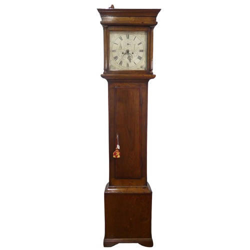 295 - A George III oak 8-day Longcase Clock, signed George Parker, Wisbeach (Wisbech), with two-weight mov... 