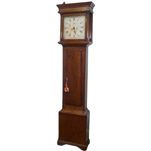 295 - A George III oak 8-day Longcase Clock, signed George Parker, Wisbeach (Wisbech), with two-weight mov... 