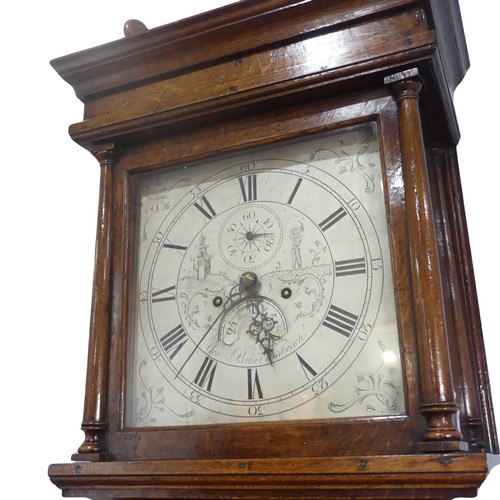 295 - A George III oak 8-day Longcase Clock, signed George Parker, Wisbeach (Wisbech), with two-weight mov... 