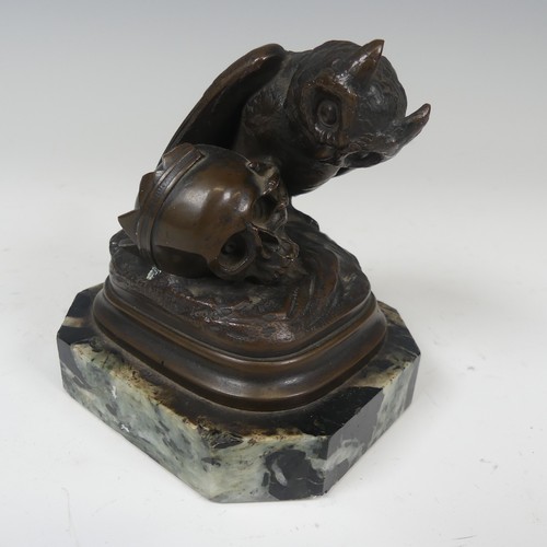 286 - Jean-Baptiste Clesinger (French 1814-1883) - Rien, bronze desk-weight, in the form of an Owl perched... 