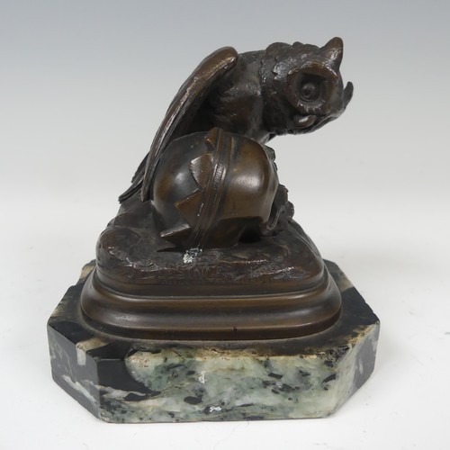 286 - Jean-Baptiste Clesinger (French 1814-1883) - Rien, bronze desk-weight, in the form of an Owl perched... 