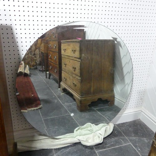 316 - A Terence Conran circular bevelled Mirror, diameter 91 cm.