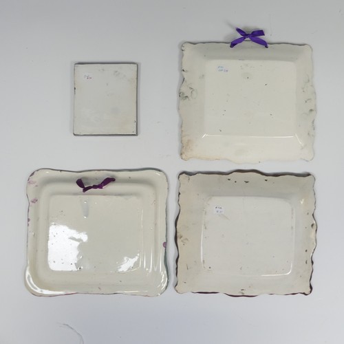 168 - A small quantity of 19thC Sunderland lustre Wall Plaques, to comprise 'Brig' (20.5cm x 23cm), 'Succe... 