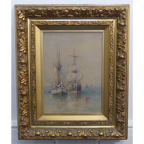 243 - William Woolard (Scottish, fl.1883-1908), Wanderers of the Deep, watercolour, signed Wm. Woolard, Ed... 