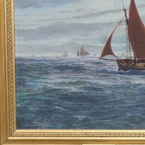 244 - Anthony Buckley (British, 20th century), North Sea Cod Quest, oil on board, signed, 25cm x 40.5cm, f... 