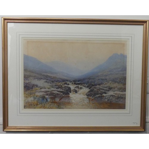 256 - Frederick John Widgery (1869-1942), On the West Okement, Dartmoor, watercolour and gouache, signed l... 