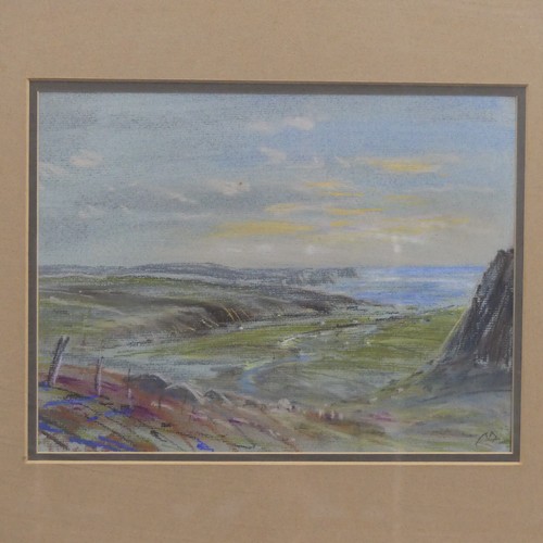 272 - Keith Money (New Zealand, b.1935), Loch Bracadale, Isle of Skye, pastel and chalk, signed with initi... 