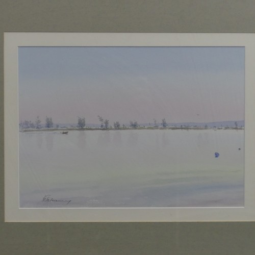 260 - Keith Money (New Zealand, b.1935), Norfolk landscape with windmill, watercolour, signed, 29cm x 52cm... 