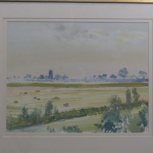 260 - Keith Money (New Zealand, b.1935), Norfolk landscape with windmill, watercolour, signed, 29cm x 52cm... 