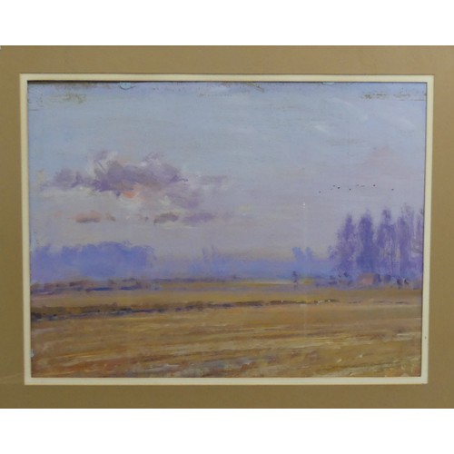 269 - Keith Money (New Zealand, b.1935), Norfolk landscape, oil on board, 36cm x 48cm, together with a riv... 