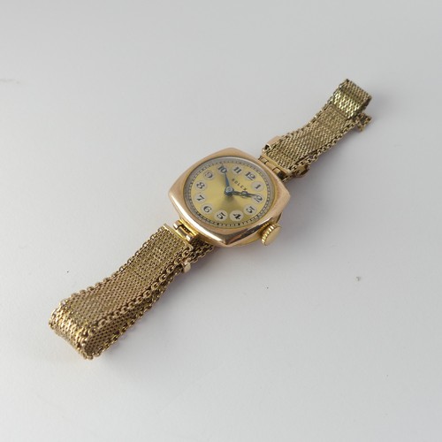 210 - A 1930's 9ct gold Rolex lady's Wristwatch, the signed gilt dial with Arabic Numerals, with a 15-jewe... 