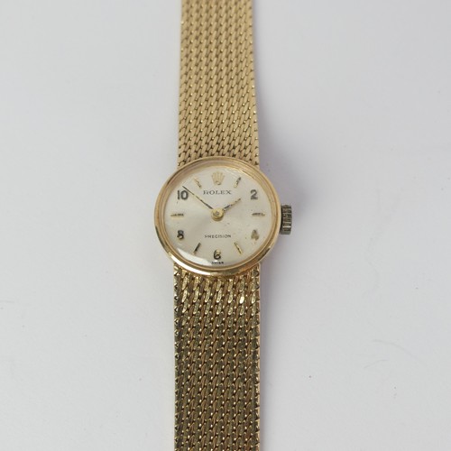 202 - A 9ct gold Rolex precision lady's Wristwatch, cal. 1401 movement, the caseback hallmarked for D Shac... 