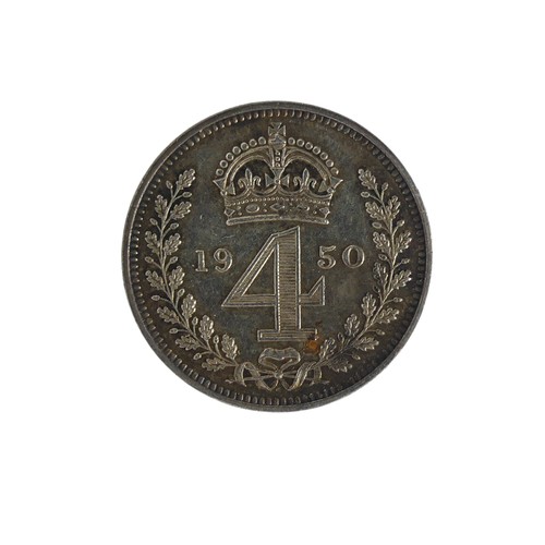 421 - A set of George VI Maundy Money, dated 1950, unboxed.