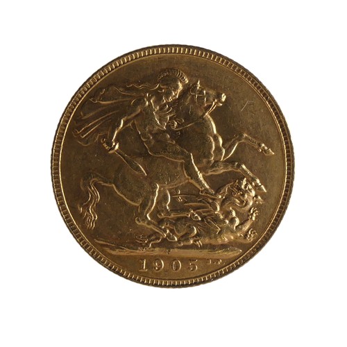 428 - An Edwardian gold Sovereign, dated 1905, Perth mint mark.