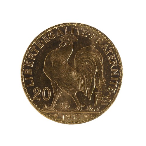 446 - A French gold 20 Francs, dated 1903.