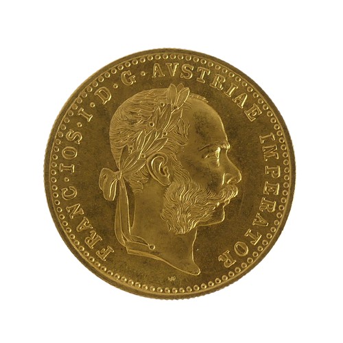 448 - An Austrian 1 Ducat gold Coin, 1915 re-strike.