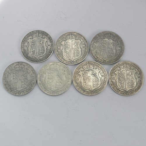 464 - Two Victorian Crowns, dated 1889 and seven pre-1920 half crowns, total weight 152g (9)... 