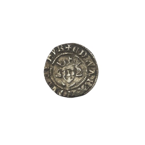 467 - An Edward III (1327-1377) Groat, together with a half penny, a Warwickshire half penny token, dated ... 