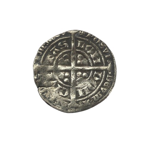 467 - An Edward III (1327-1377) Groat, together with a half penny, a Warwickshire half penny token, dated ... 