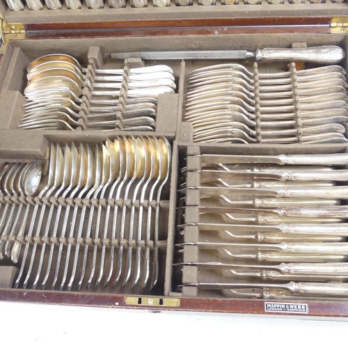 48 - A mid-20thC Canteen of silver plated Cutlery, by Mappin & Webb, eight place setting, including f... 