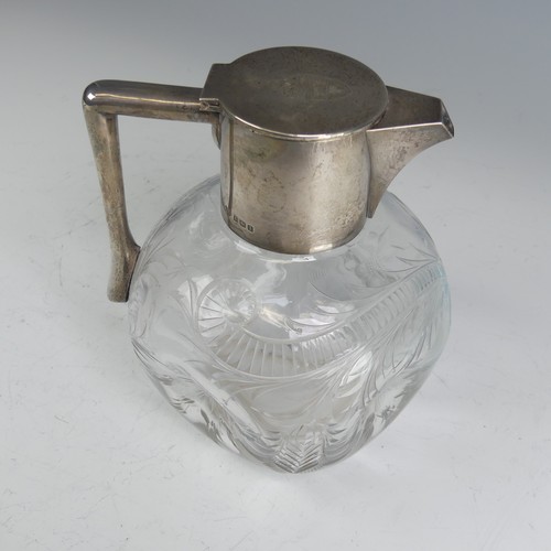 53 - A George V silver mounted Claret Jug, by John Grinsell & Sons, hallmarked Birmingham 1910, of ci... 