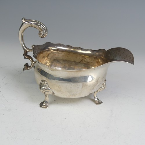 63 - A George II silver Sauce Boat, probably by Fuller White, hallmarked London 1755, of traditional form... 