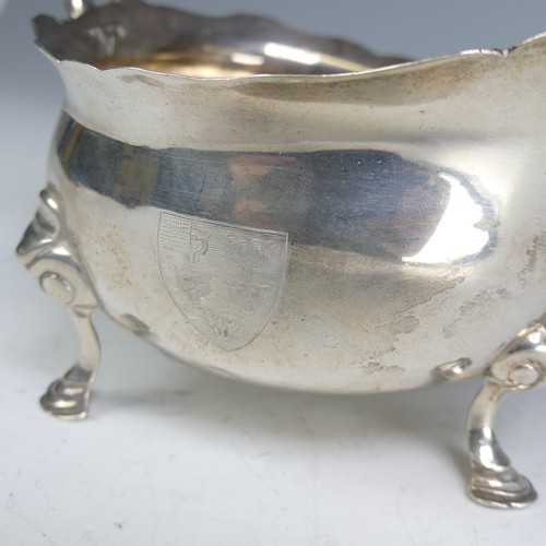 63 - A George II silver Sauce Boat, probably by Fuller White, hallmarked London 1755, of traditional form... 